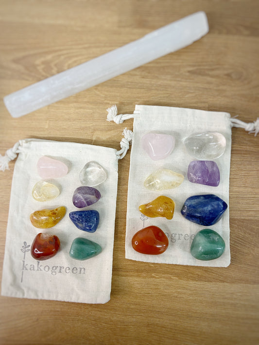 KIT 7 CHAKRAS, 8 MINERALES